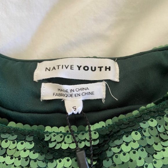 NATIVE YOUTH A LINE MAXI SEQUIN SKIRT - Picture 3 of 9